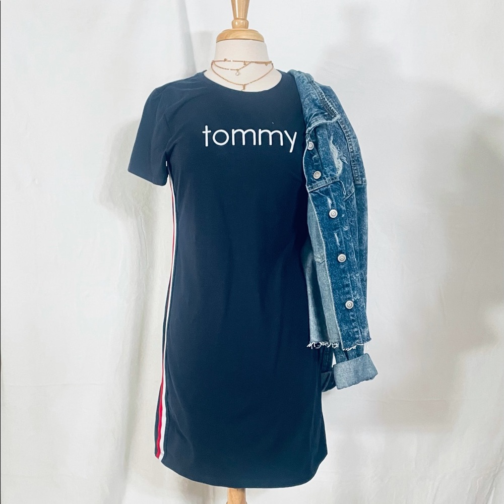 Tommy Hilfiger Logo Dress, Navy Blue